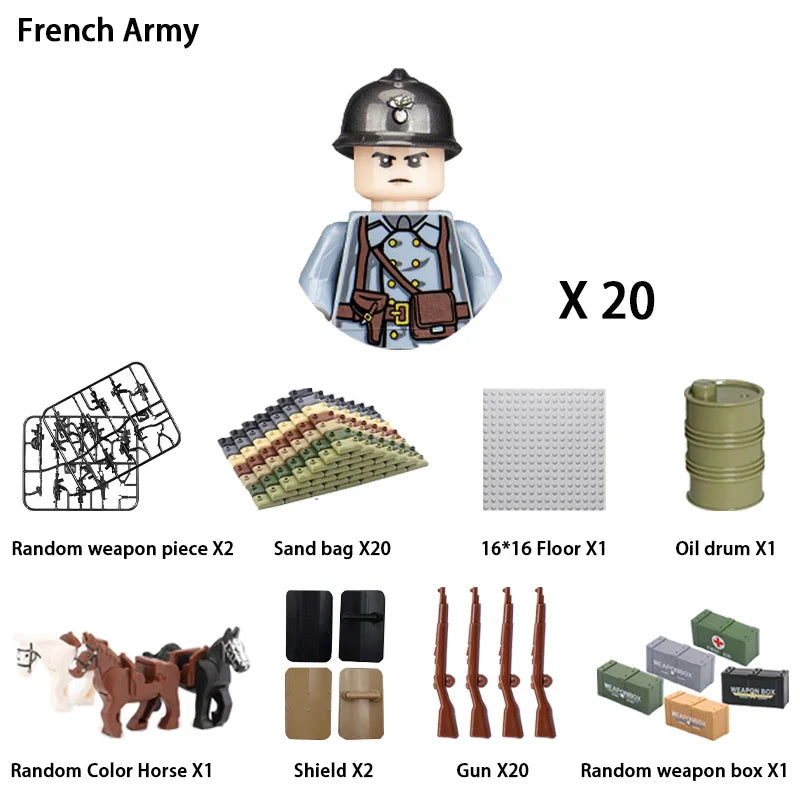 24PCS WWII Army Brick Figures – view 32