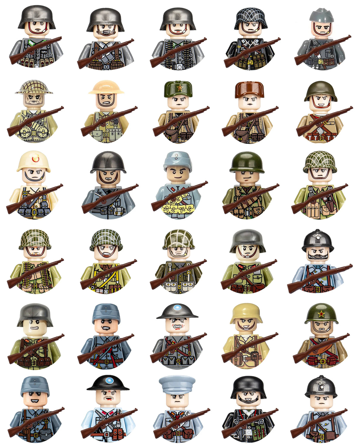 WWII Soldier Building Block Figures – view 3