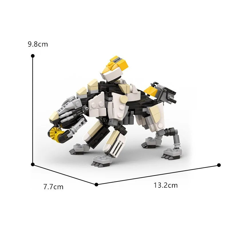 Creative MOC Classic Games Figure Saboteur Building Blocks Horizon Mech Monster Model Puzzle Toys Robot Ornament Kids Gift