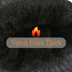 Men's Faux Fur Lined Winter Knit Hat with Ear Flaps – view 4
