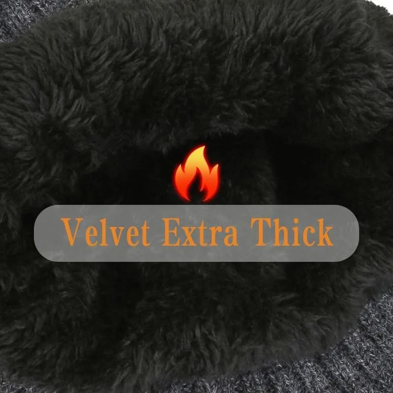 Men's Faux Fur Lined Winter Knit Hat with Ear Flaps – view 4