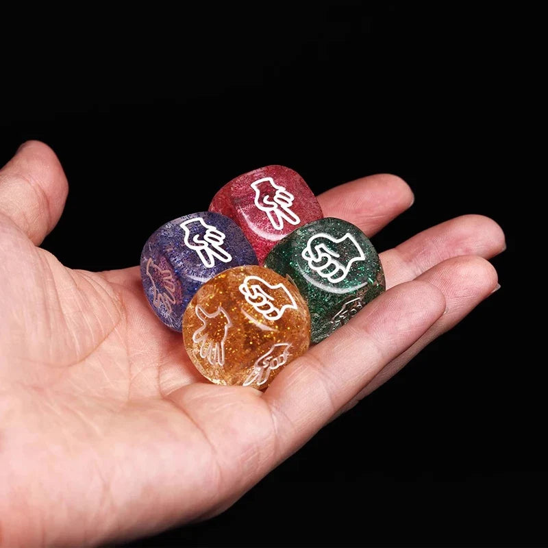 Glitter Rock Paper Scissors Dice Set (10PCS) – view 5