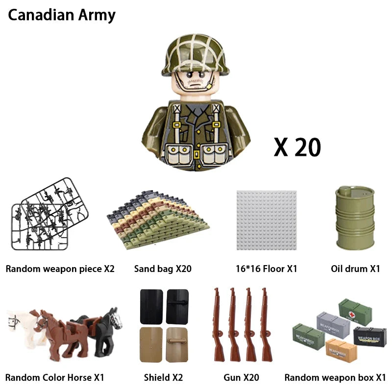 24PCS WWII Army Brick Figures – view 15