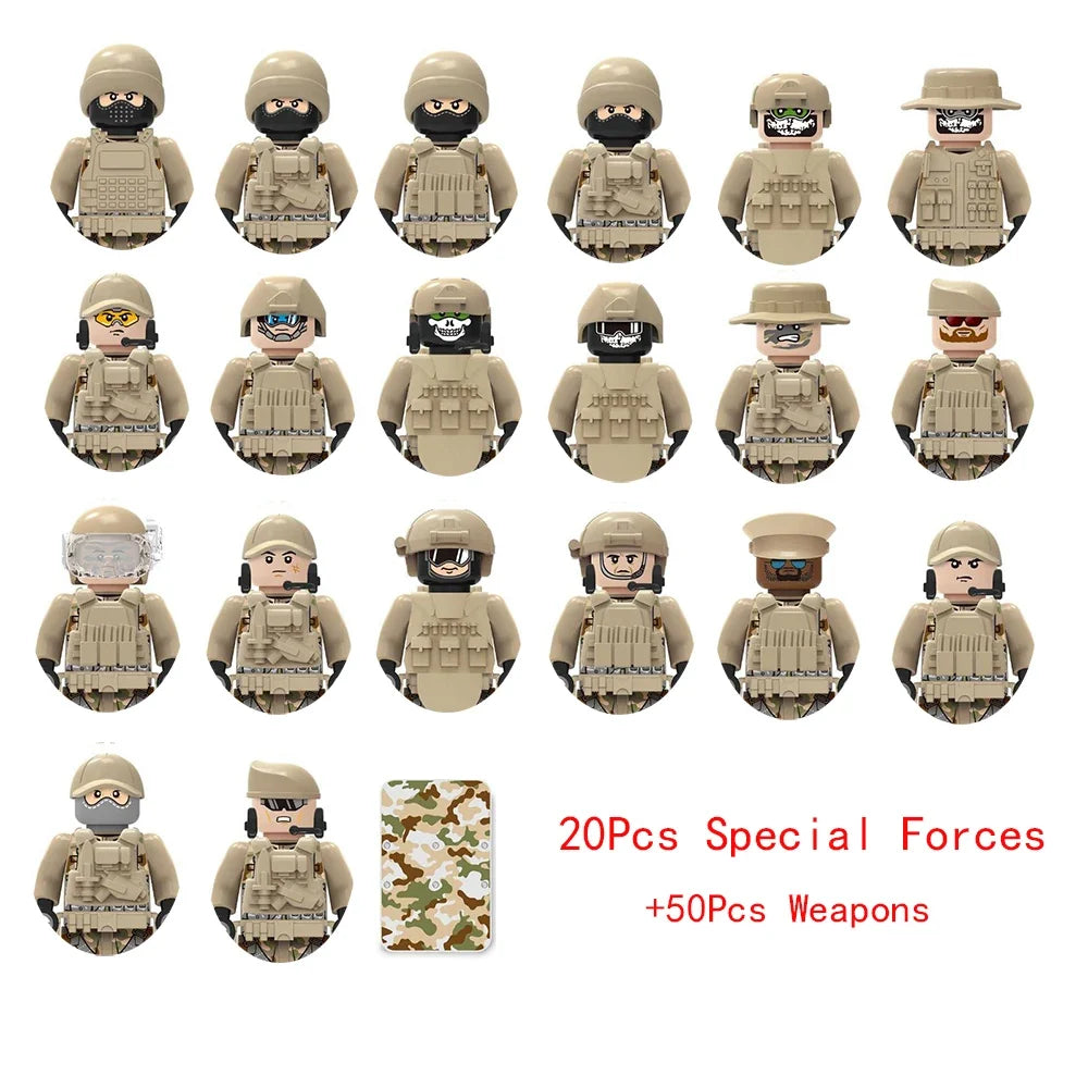 Army & Police Brick Figure Set – view 20