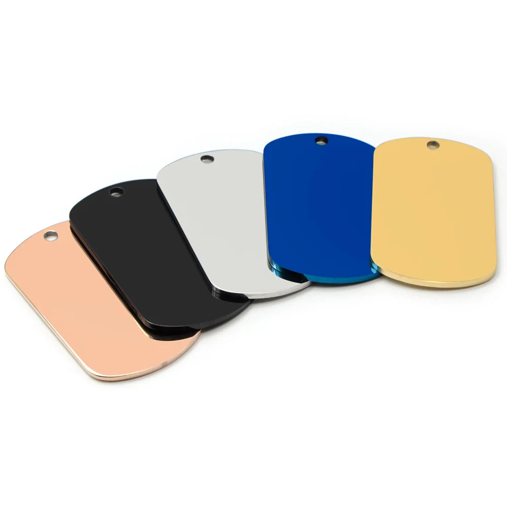 Blank Stainless Steel Dog ID Tags – view 4