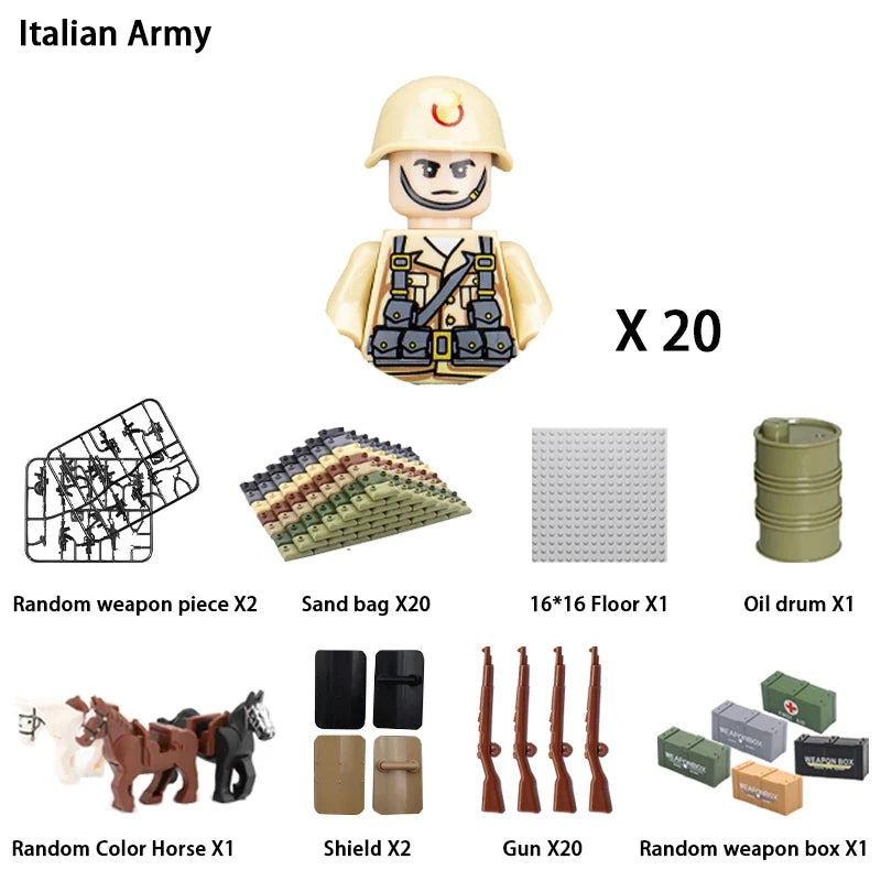 24PCS WWII Army Brick Figures – view 58