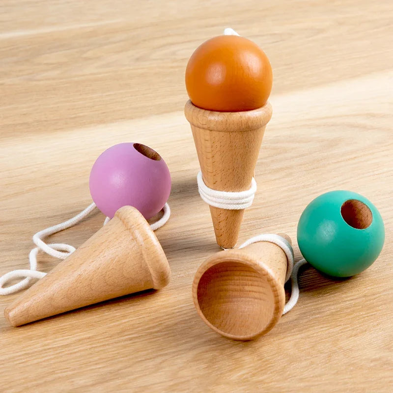 Wooden Kendama Cup and Ball Skill Toy – view 5
