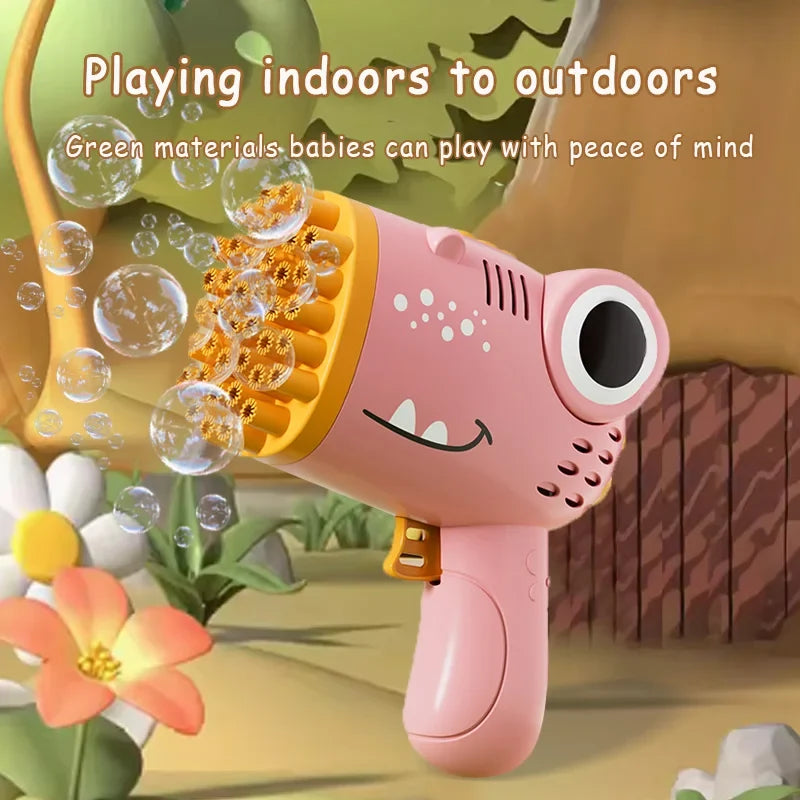 Dinosaur 40-Hole Bubble Machine for Kids – view 4