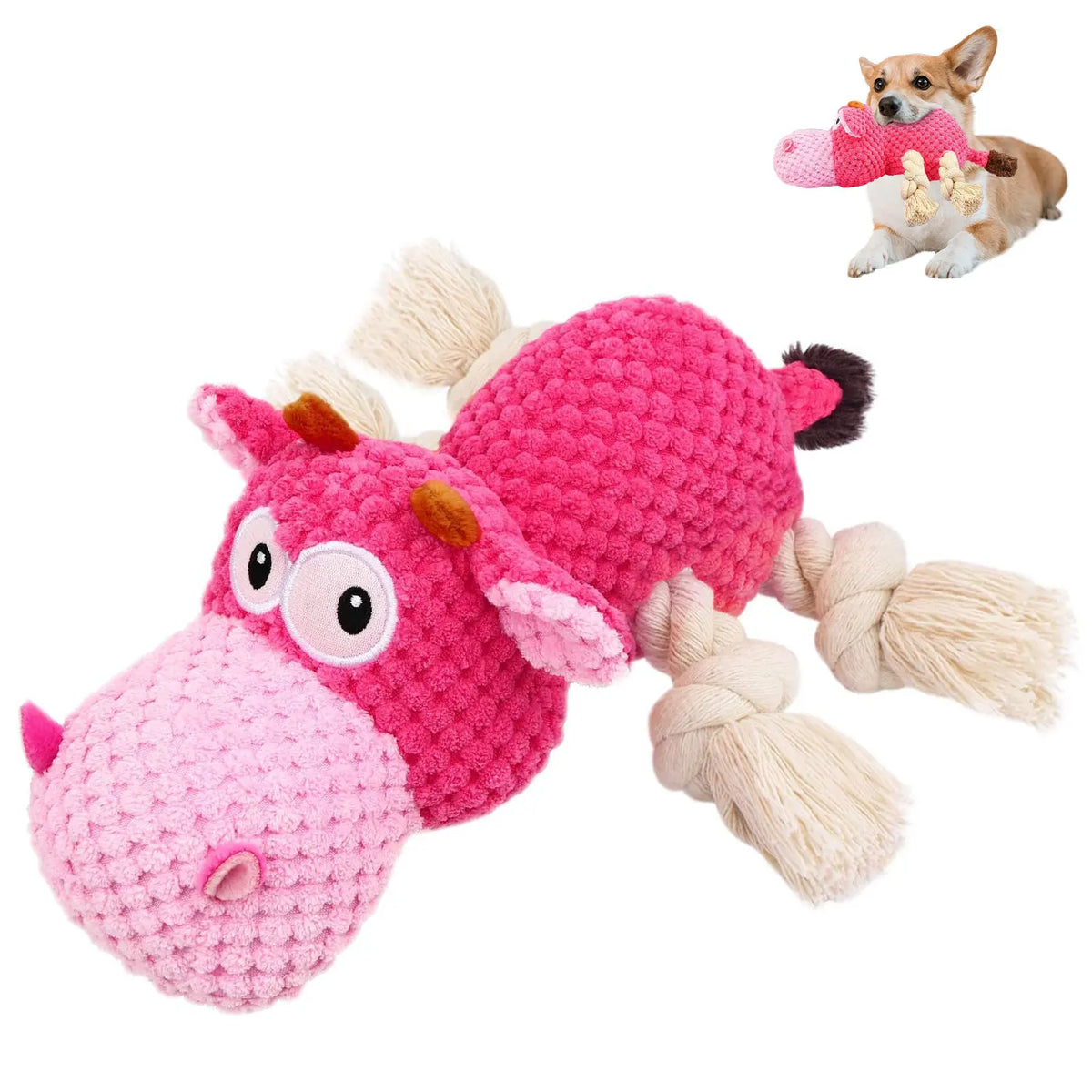Squeaky Crinkle Plush Dog Toy – view 7