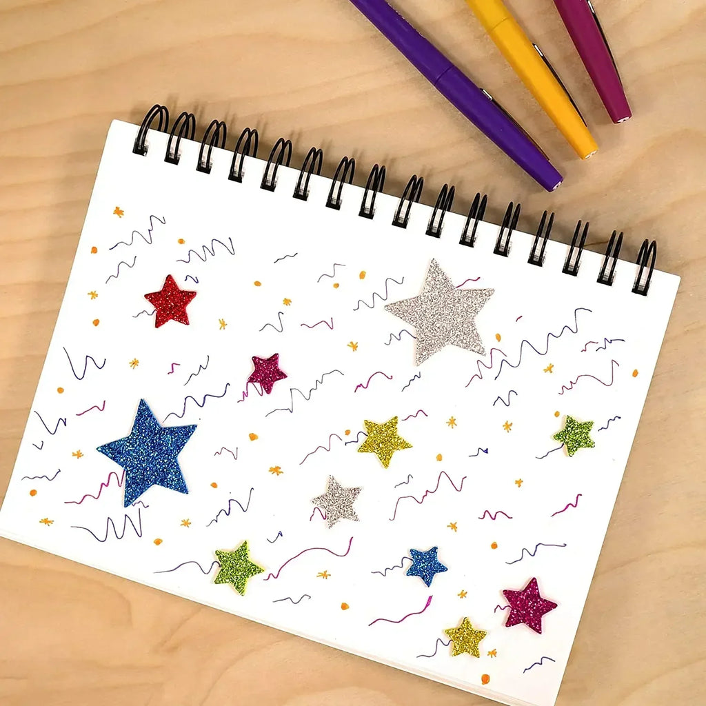 70PCS Glitter Foam Star Stickers – view 2