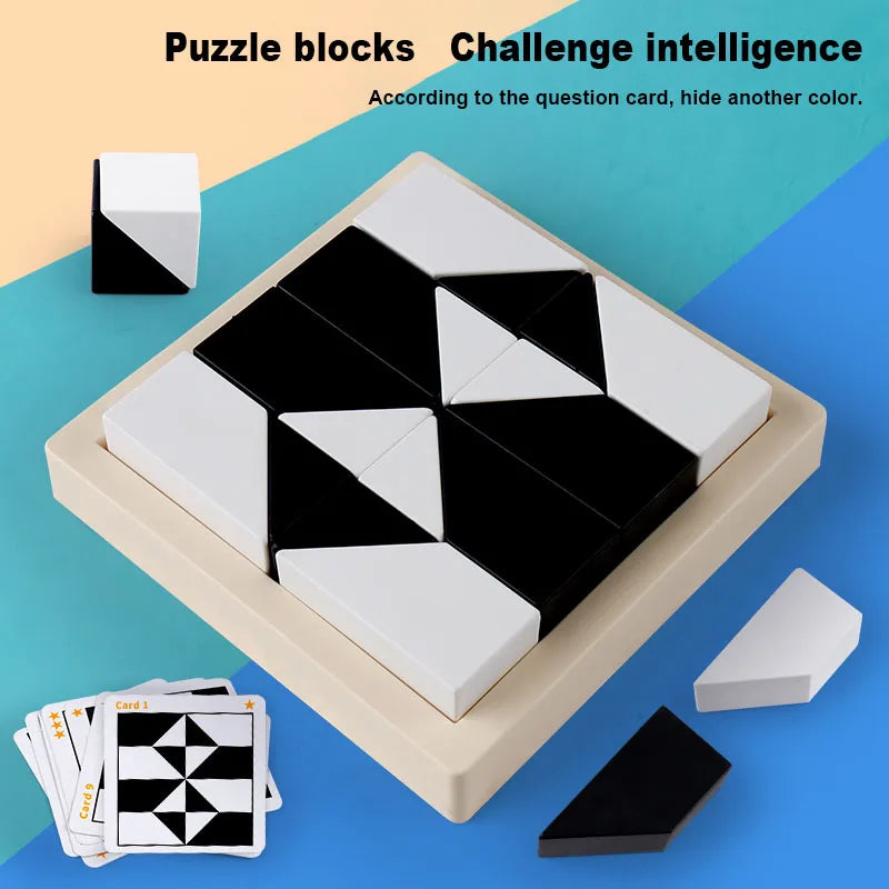 Geometric Block Puzzle with Storage Tray – view 3