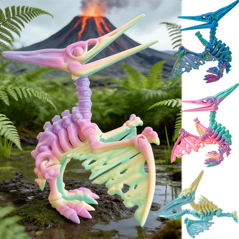 3D Printed Pterosaur Skeleton Model – view 3
