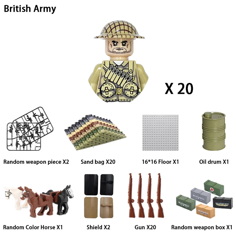 24PCS WWII Army Brick Figures – view 13