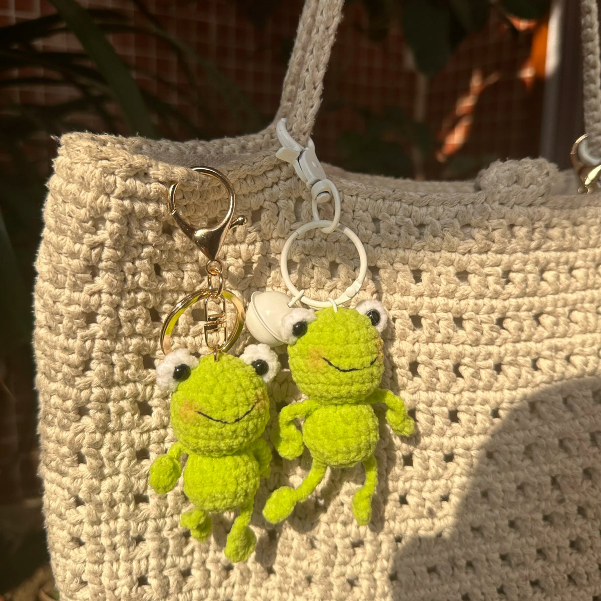 Handmade Crochet Frog Keychain – view 5