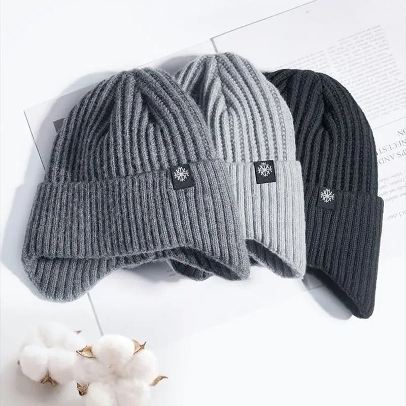 Men's Faux Fur Lined Winter Knit Hat with Ear Flaps – view 6