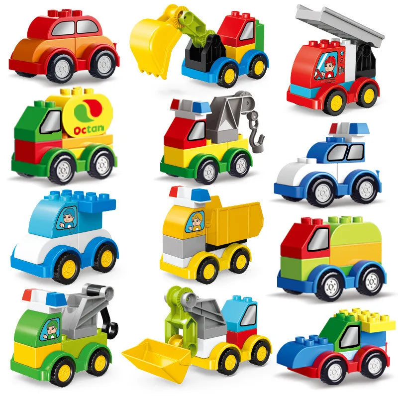Large Block Construction Vehicle Set