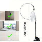Interactive Cat Teaser Wand with Suction Cup – view 2