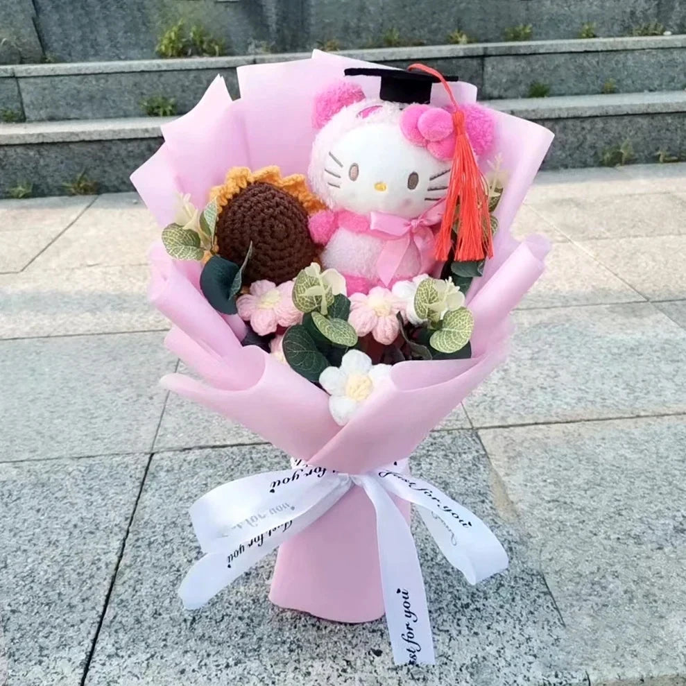 Cartoon Cat Plush Rose Bouquet – view 17