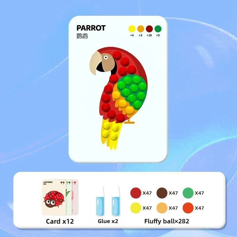 Furry Ball Paste Painting Craft Kit – view 7