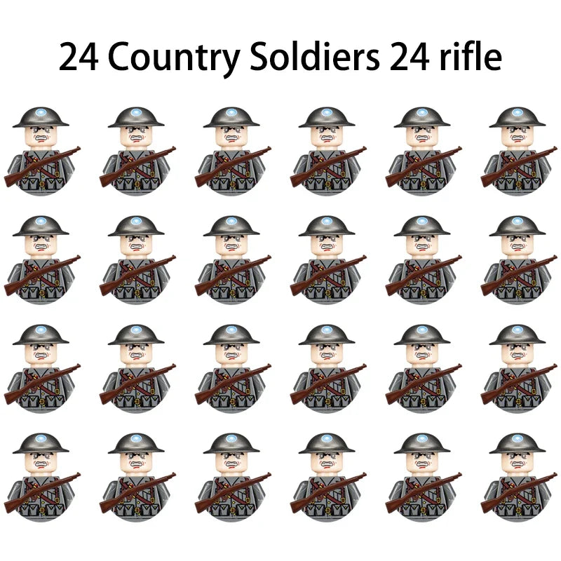 24PCS WWII Army Brick Figures – view 55