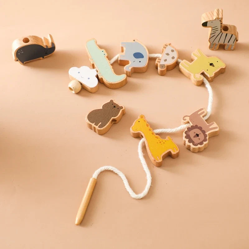 Wooden Animal Threading & Lacing Toy – view 3