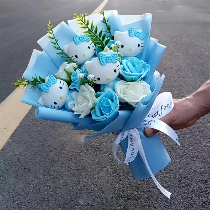Cartoon Cat Plush Rose Bouquet – view 15