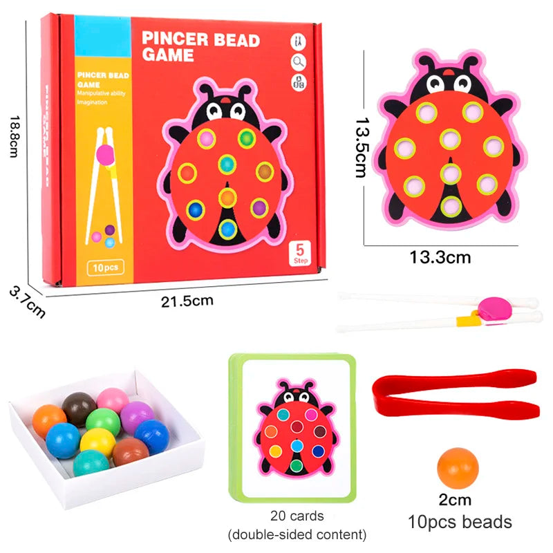 Clip Beads Color Sorting Montessori Game – view 6