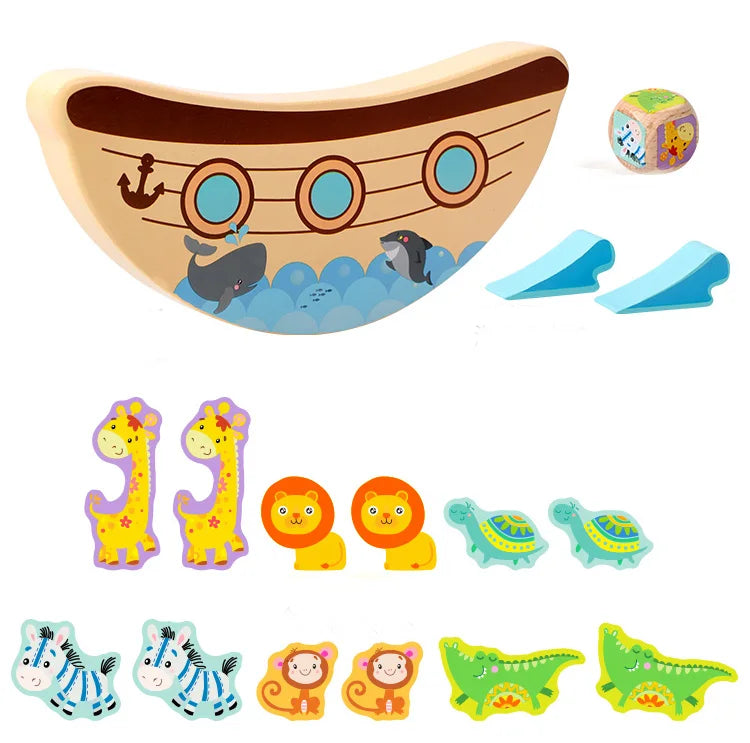 Wooden Animal Balance Stacking Game – view 8