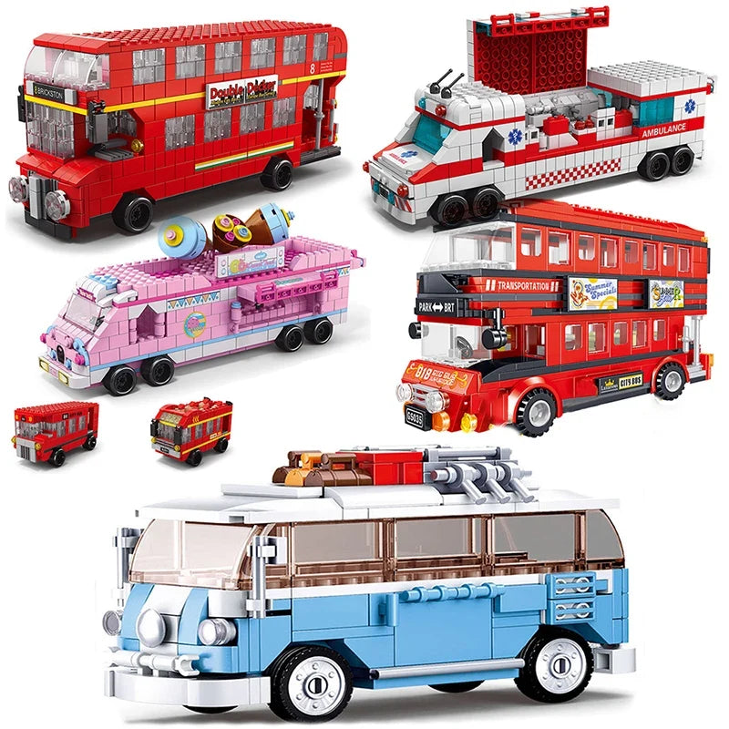 London Double-Decker Bus Building Blocks