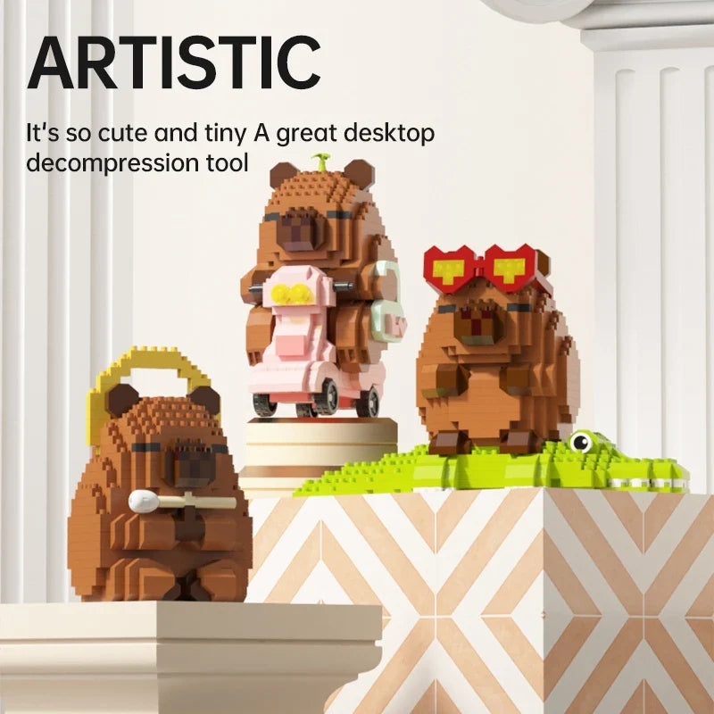 Cute Capybara Building Block Figure – view 4