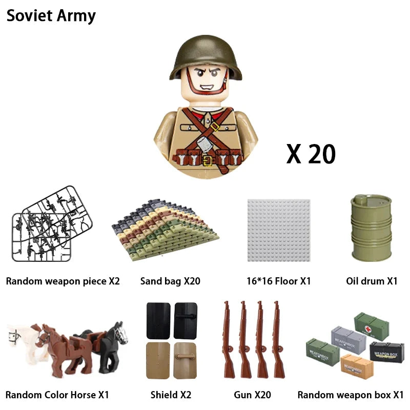 WWII Soldier Building Block Figures – view 37