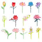 Brick Tulip & Rose Bouquet Building Set