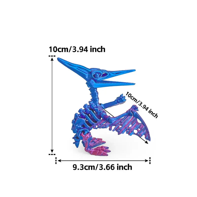 3D Printed Pterosaur Skeleton Model – view 5