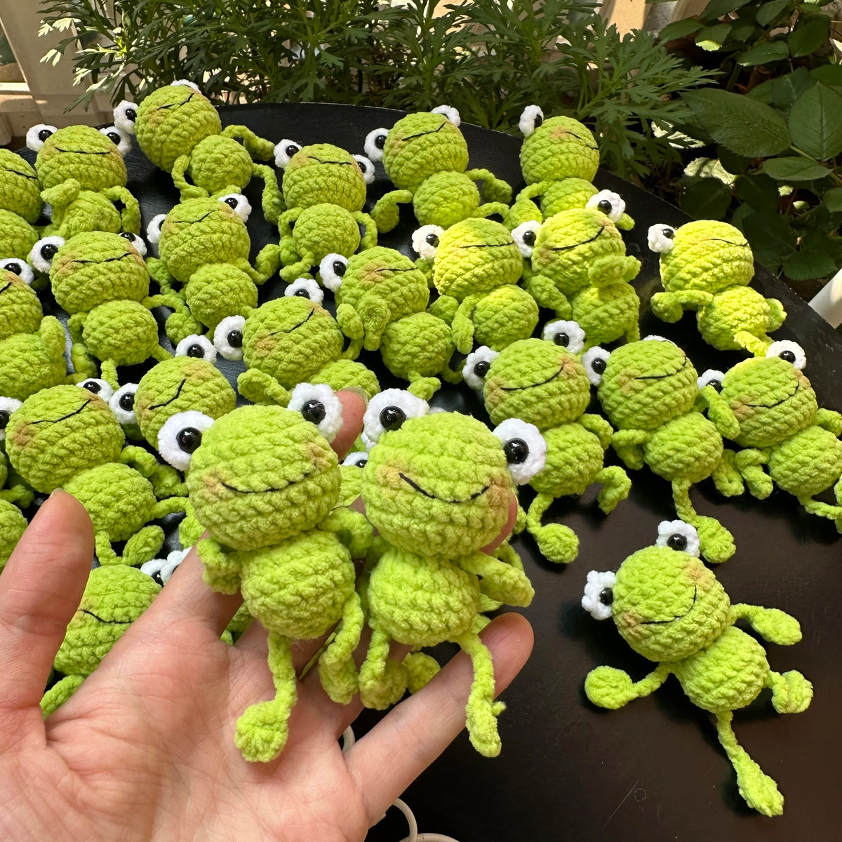 Handmade Crochet Frog Keychain