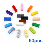 60PCS 1x3 Thick Building Bricks
