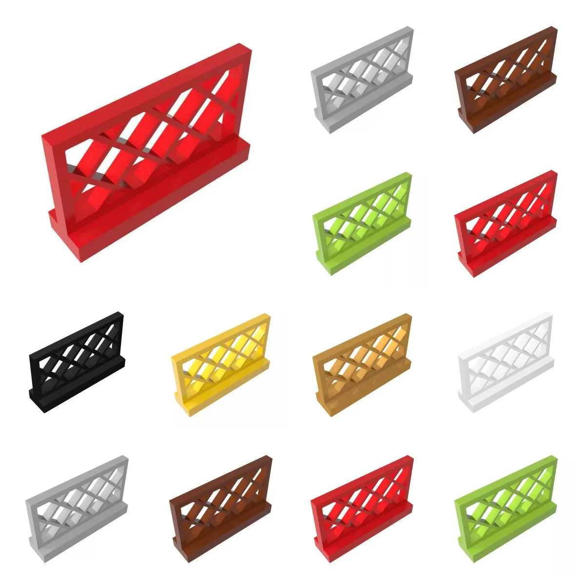 50PCS Brick Fence Pieces 1x4x2 – view 7
