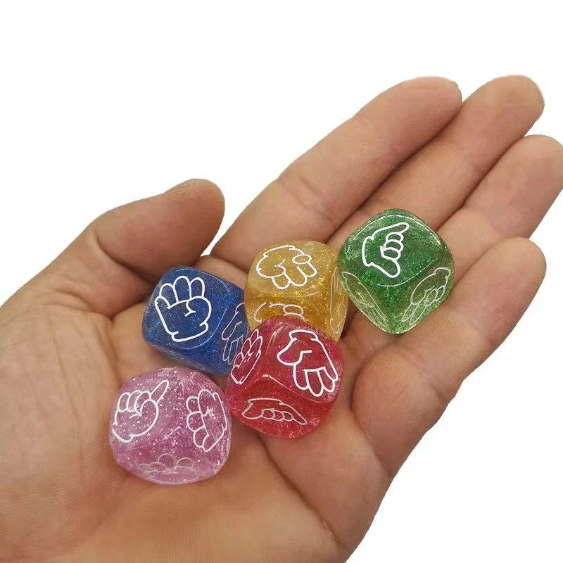 Glitter Rock Paper Scissors Dice Set (10PCS) – view 3