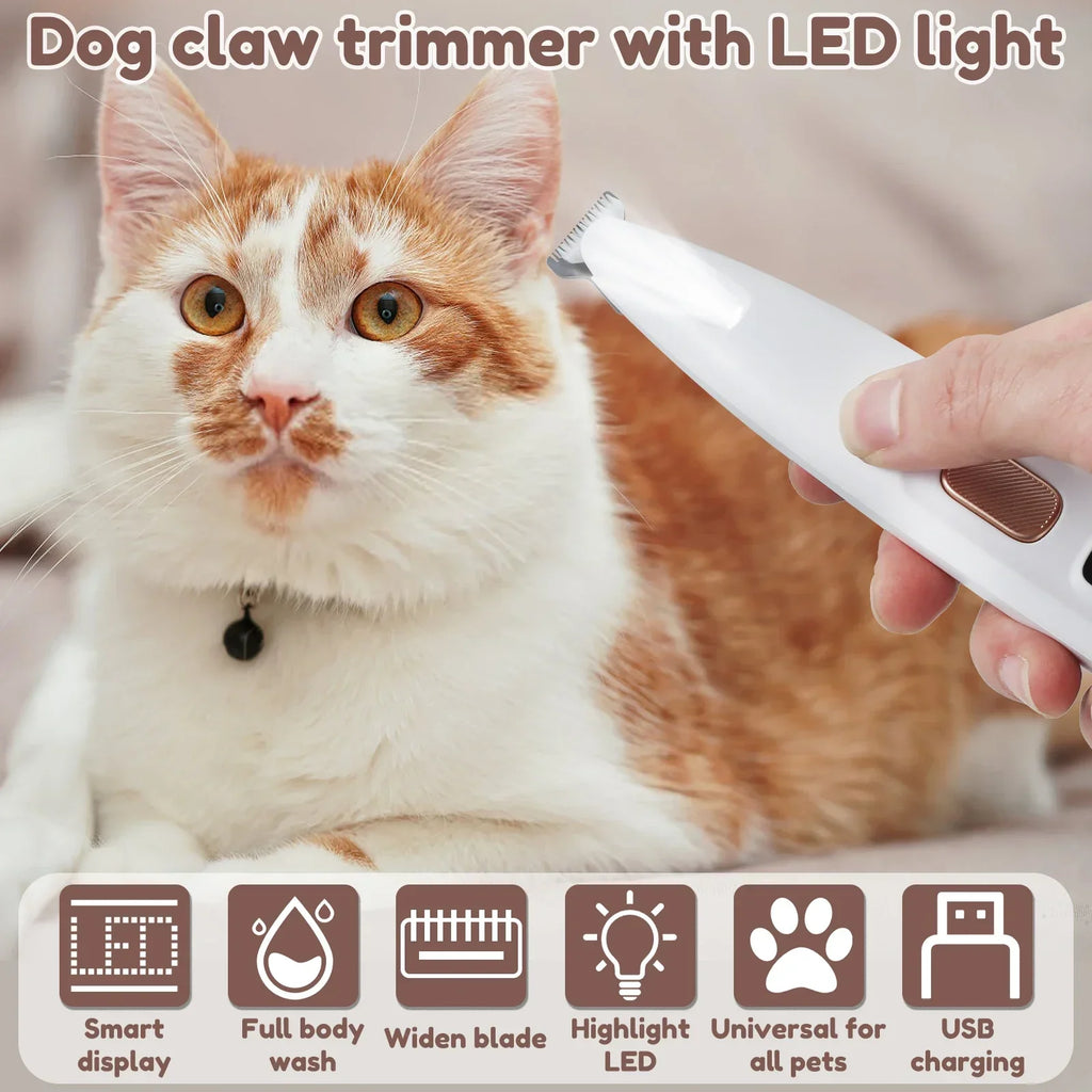 Waterproof Dog Paw Trimmer with LED Light – view 2