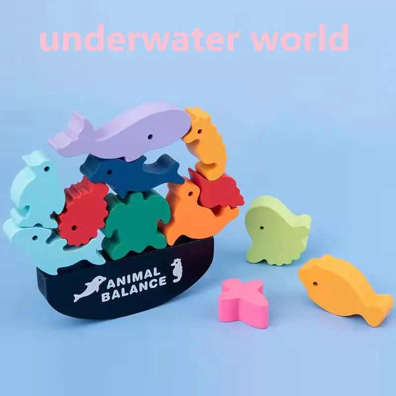 Wooden Animal Balance Stacking Game – view 9