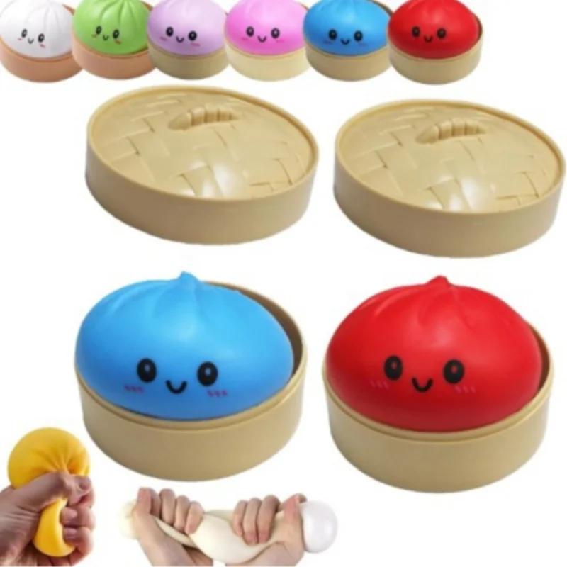 Kawaii Dumpling Bun Squishy Stress Toy