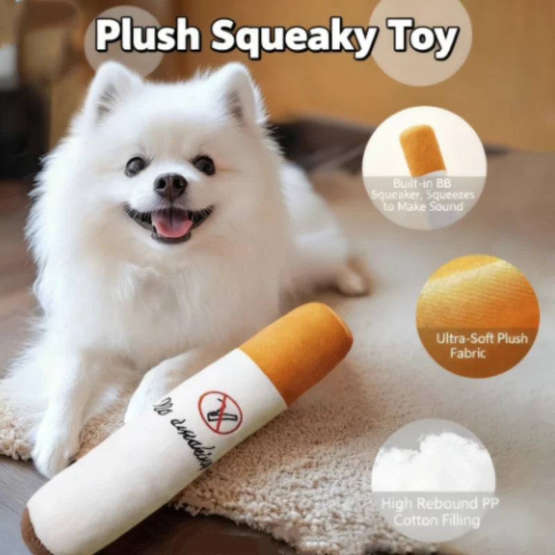 Funny Cigar Squeaky Dog Toy