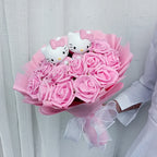 Cartoon Cat Plush Rose Bouquet – view 2