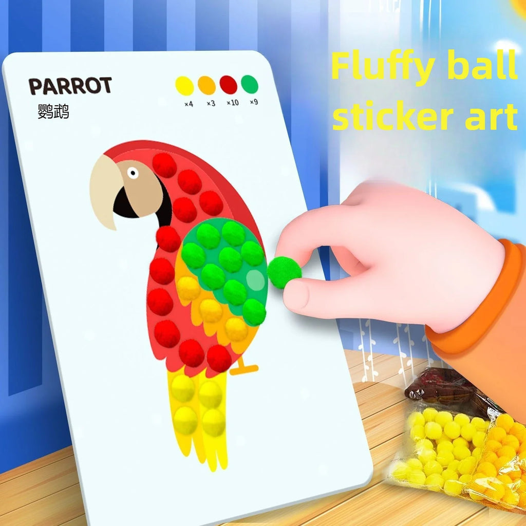 Furry Ball Paste Painting Craft Kit – view 2