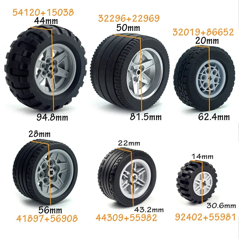 Technical Tires & Wheel Hubs Brick Parts