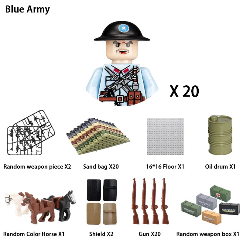 24PCS WWII Army Brick Figures – view 56