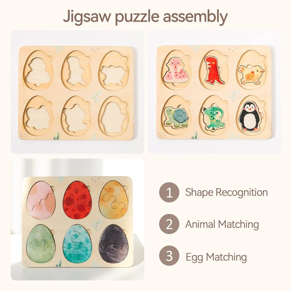 Montessori Wooden Animal Puzzle Board – view 2