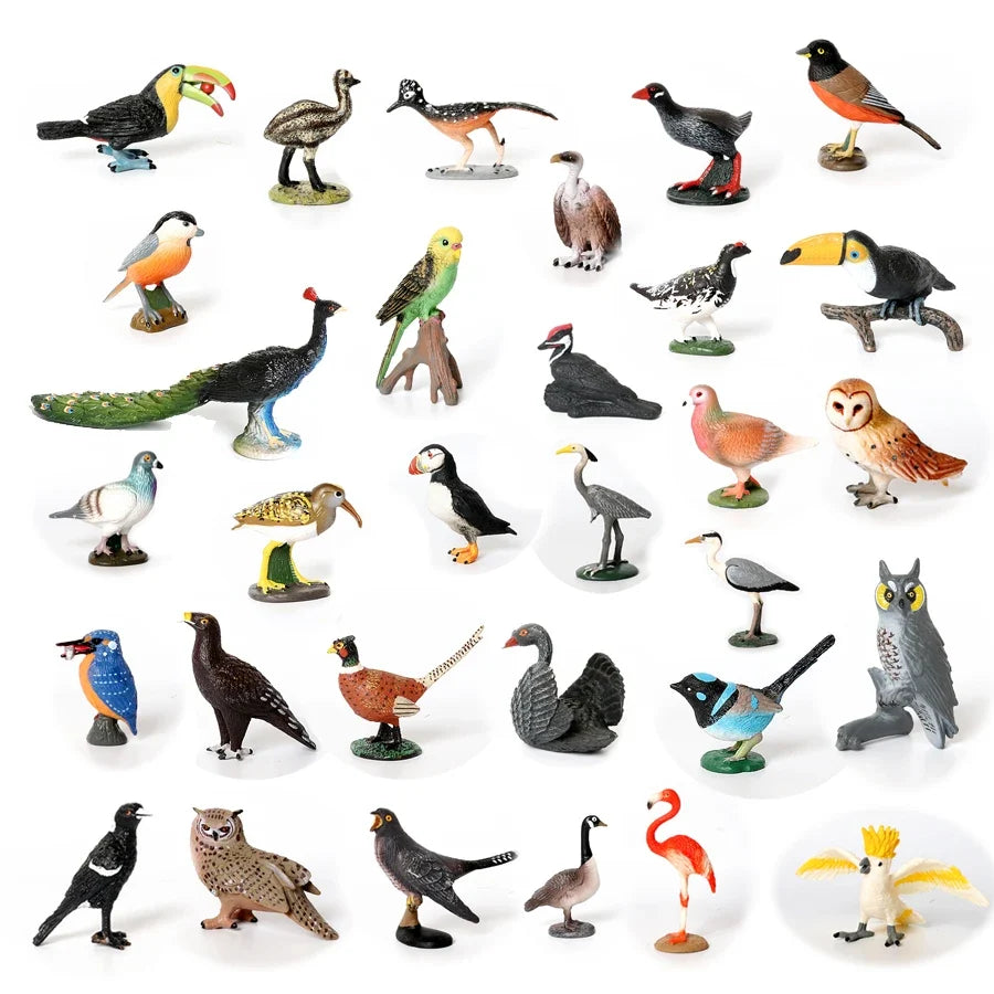 Hand-Painted Bird Figurines
