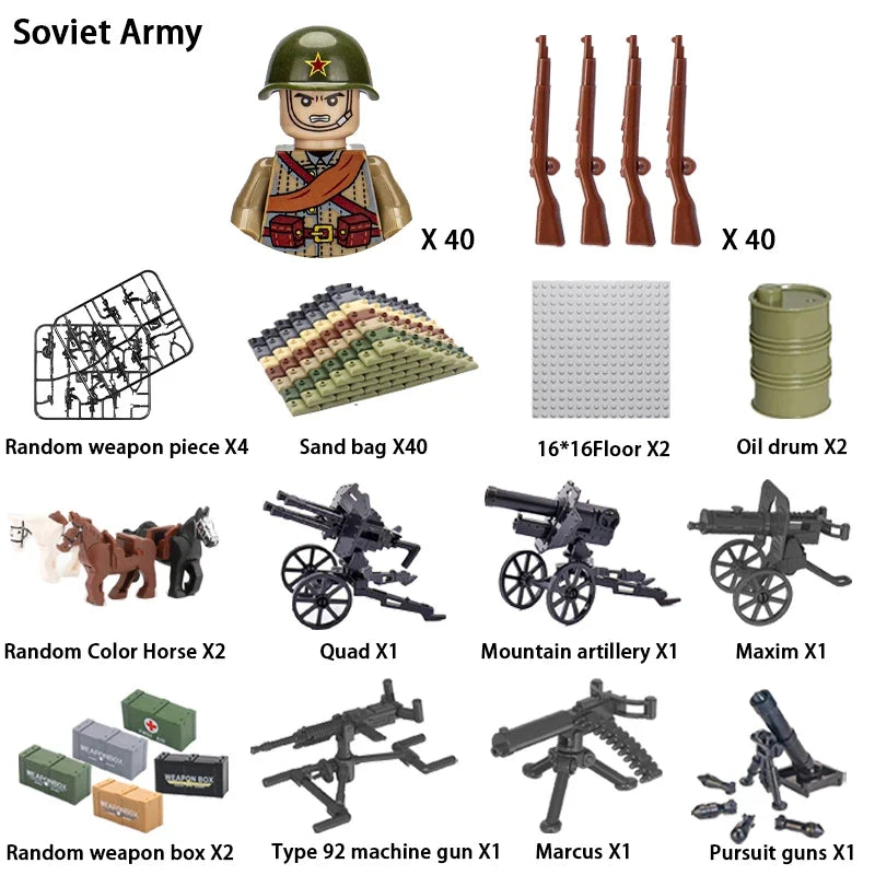 WWII Soldier Building Block Figures – view 5