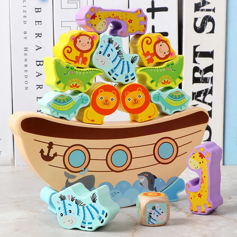 Wooden Animal Balance Stacking Game – view 6