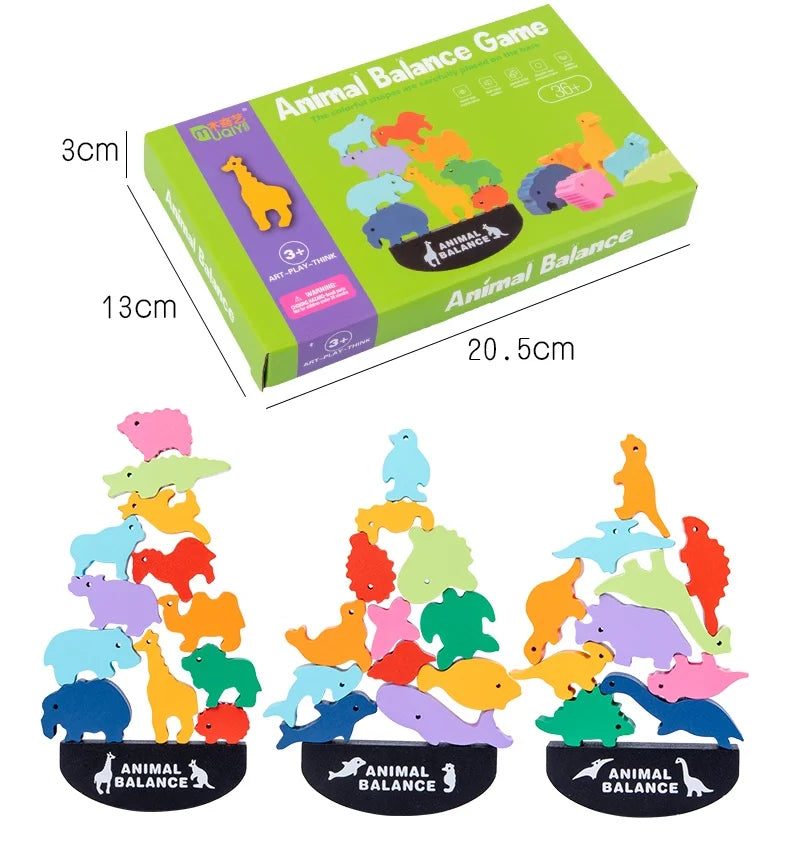 Wooden Animal Balance Stacking Game – view 5
